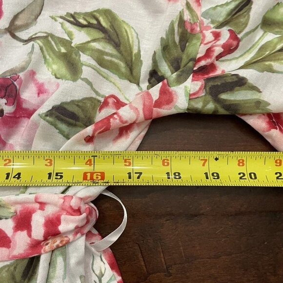 Show Me Your Mumu One Size White Pink Floral Belted Robe Garden of Blooms Kimono - Picture 11 of 12